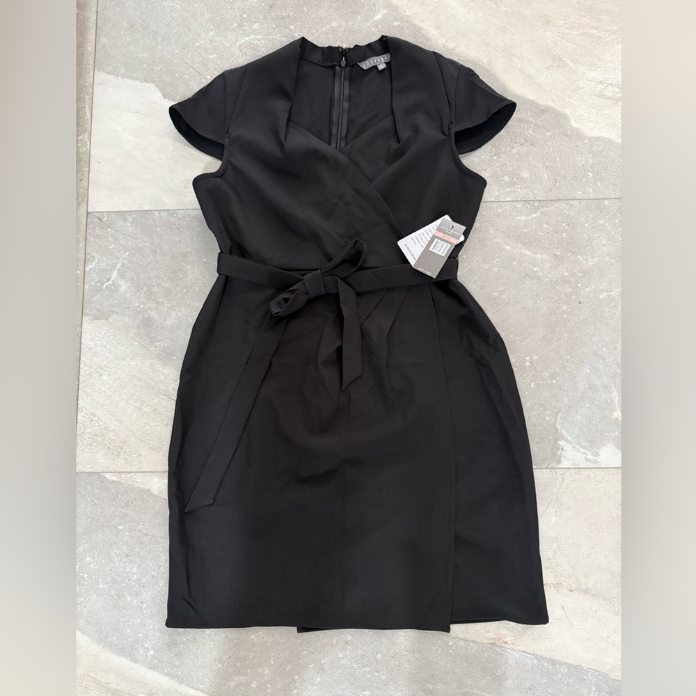 Sharagano NWT Black Belted Dress